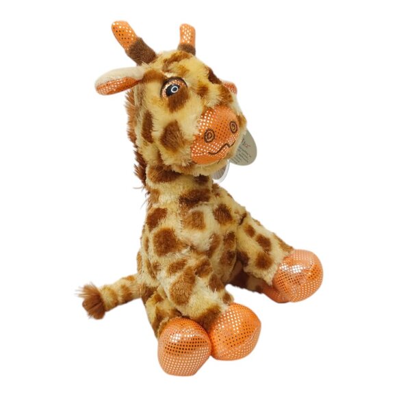 Winkeez Andrew Giraffe Stuffed Animal Toy 8" Plush Orange Sparkle Eyes NOS 2017 - Picture 2 of 14